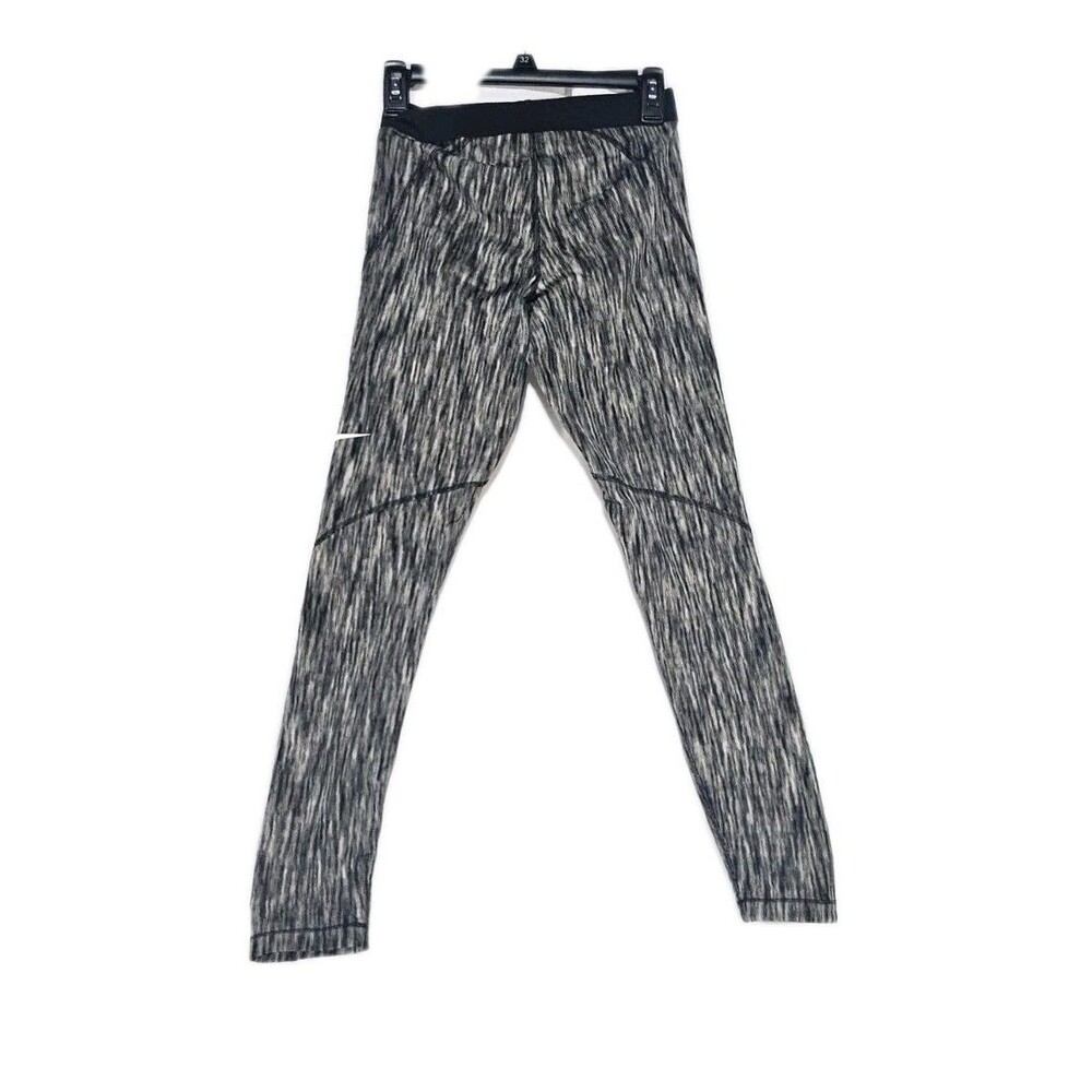 Nike Pro HyperWarm Leggings Womens Medium M Space Dye Gray Black Thermal EUC - Picture 3 of 9